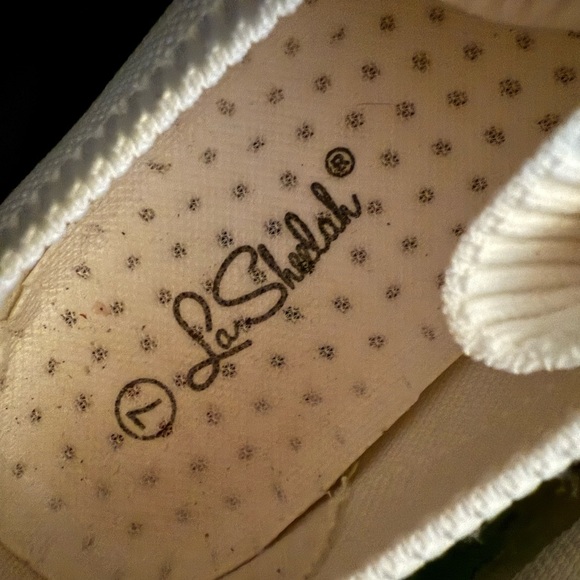 White and Orange Athletic Sneakers with Breathable Mesh - Picture 6 of 6